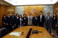 A 7-member delegation led by Prof. Udom Kachintorn (fourth from right), Dean of the Faculty of Medicine, Siriraj Hospital, Mahidol University, Thailand, visited CUHK on 13 June 2013.